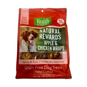 Vitalife ขนมสุนัข สูตร Apple&Chicken Twister 454ก.