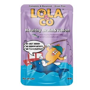 (โหล) 12x80ก. Lola&Co เพาซ์แมว สูตรBrain&Vision