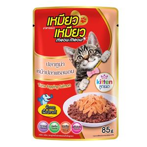 (โหล) 12x85ก. Meow Meow เหมี่ยวๆ เพาซ์แมว รสซีทูน่าแซลมอน
