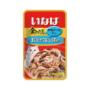 Inaba เพาซ์แมว รสทูน่าและปลาข้าวสาร 60ก. (IC11)