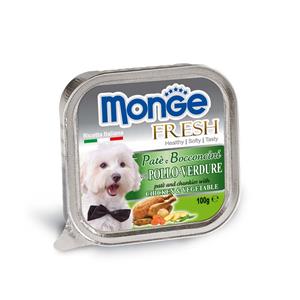 Monge ถาดสุนัข รสไก่ผัก 100ก.