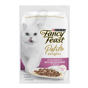 (โหล) 12x50ก. Fancy Feast Delight เพาซ์แมว แซลมอนเกรวี่