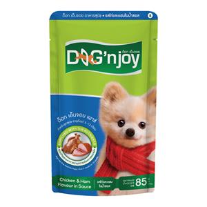 Dog'n Joy เพาซ์สุนัข รสไก่แฮม 120ก.