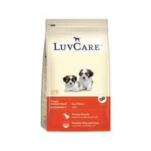 LuvCare ลูกสุนัข รสเนื้อ พันธุ์กลาง