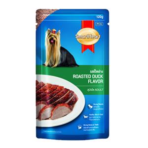 (โหล) 12x120ก. SmartHeart เพาซ์สุนัข รสเป็ดย่าง