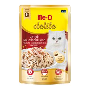 Me-o Delite เพาซ์แมว รสทูน่าไก่ฉีกเกรวี่