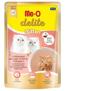 Me-o Delite เพาซ์แมว รสแซลมอนมูสนมแพะ