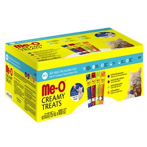 8850477028937 (กล่อง) 100x15ก. Meo Creamy รสเพอร์เฟคมิกส์ กล่องเพอร์เฟคมิกส์(M1)\100ชิ้น กล่อง 100x15 g. มีโอ,meo,me-o,ขนม,แมวเลีย,creamy,ขนมแมว,ครีมมี่,cream,ครีม