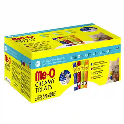 (กล่อง) 100x15ก. Meo Creamy รสเพอร์เฟคมิกส์