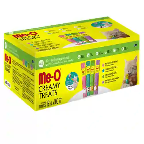 (กล่อง) 100x15ก. Meo Creamy รสทูน่าเมดเล่ย์