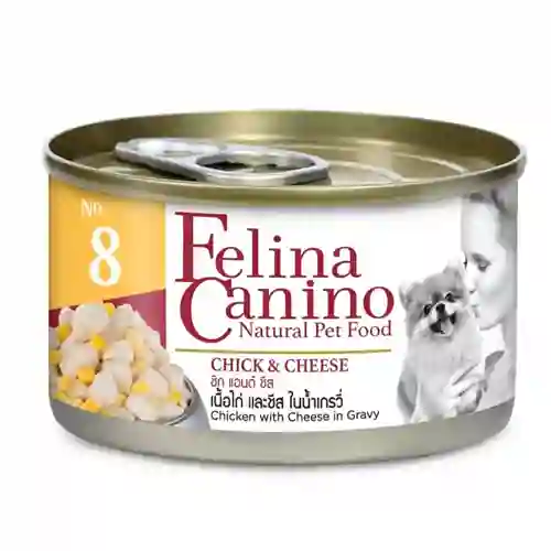Felina Canino สุนัข สูตร Chick & Cheese 85ก.