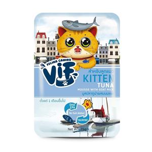 Vif เพาซ์แมว รสทูน่านมแพะมูส