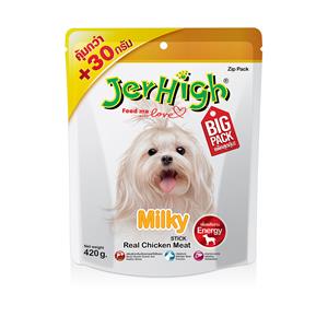 Jerhigh ขนมสุนัข รสนม Milky 420ก.