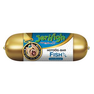 Jerhigh Hotdog Bar ขนมสุนัข รสปลา 120ก.
