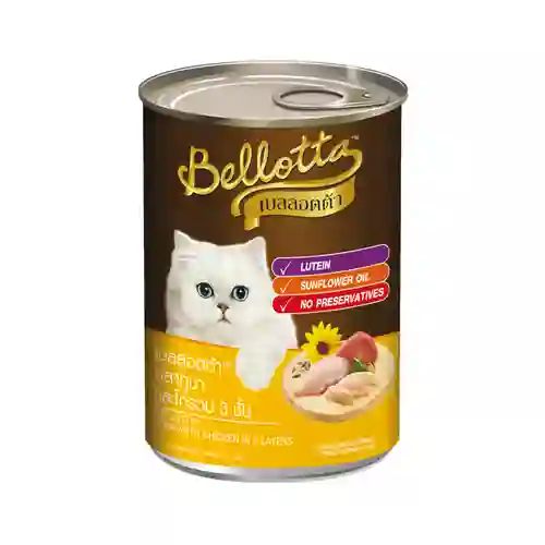 Bellotta แมว รสทูน่าไก่3ชั้น 400ก.