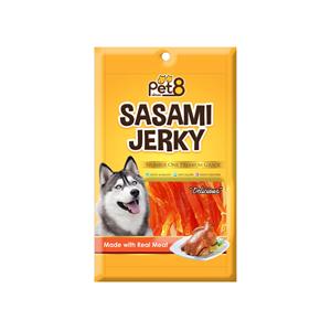 Pet8 ขนมสุนัข สันในไก่เจอกี้สไลด์ JJ01 50ก.