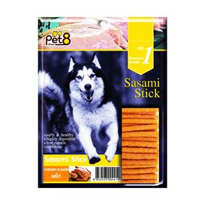 Pet8 Sasami Stick ขนมสุนัข รสไก่ JS01 450ก.