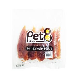 Pet8 ขนมสุนัข สันในไก่เจอกี้ JJA42 450ก.