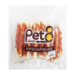 Pet8 ขนมสุนัข สันในไก่พันครันชี่ JJA49 450ก.