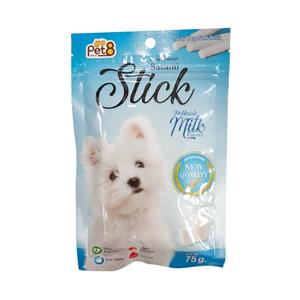 Pet8 Stick ขนมสุนัข รสนม 75ก.