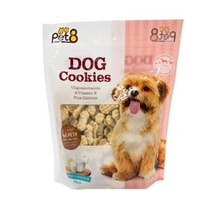 Pet8 ขนมสุนัข คุกกี้ รสนม JC51 350ก.