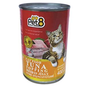 Pet8 แมวโต รสทูน่าปลาหมึก