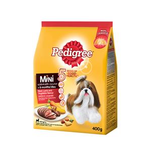 Pedigree สุนัขโต รสเนื้อวัวแกะผัก เม็ดเล็ก
