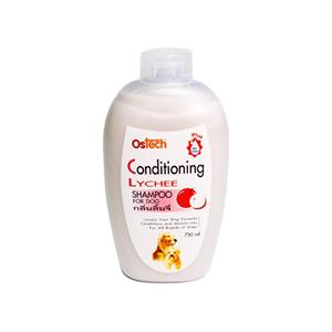 Ostech แชมพูสุนัขผสมครีมนวด กลิ่นลิ้นจี่ 750ซีซี
