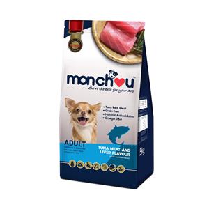 Monchou สุนัขโต รสทูน่าและตับ