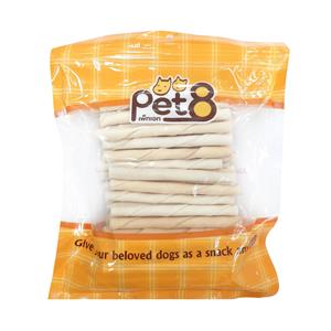 Pet8 ขนมสุนัข หนังวัวพันเกลียว HL20 400ก.