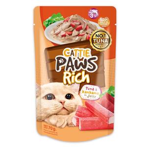 Cattie Paws เพาซ์แมว รสทูน่าปูอัดเยลลี่