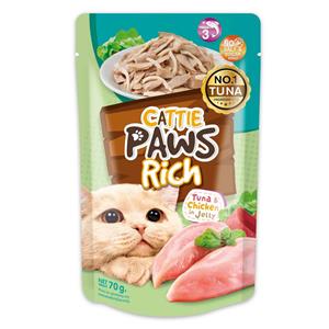 Cattie Paws เพาซ์แมว รสทูน่าไก่เยลลี่