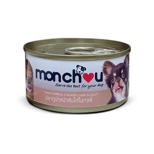Monchou สุนัข รสทูน่าตับไก่ เจลลี่ 80ก.