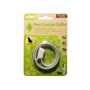 Ohh ปลอกคอจำกัดเห็บหมัดแมว สูตร Tea Tree