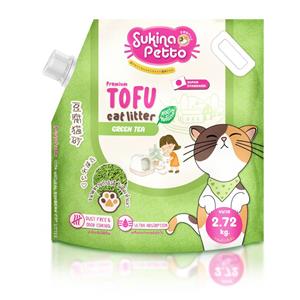 Sukina Petto Tofu ทรายแมว กลิ่นชาเขียว