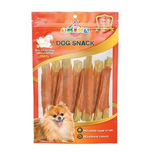 Okiko ขนมสุนัข  สูตรไก่พันปลาแผ่น 38 ชิ้น DF-OKK-075