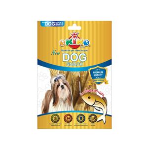 Okiko ขนมสุนัข  สูตรปลาเนื้อขาวพันปลาเส้น 4 ชิ้น