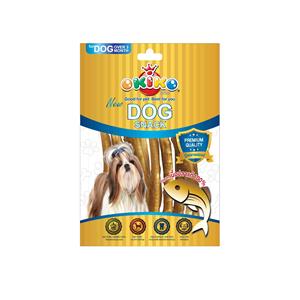 Okiko ขนมสุนัข  สูตรปลาเนื้อขาวพันกระดูกฉลาม 5 ชิ้น