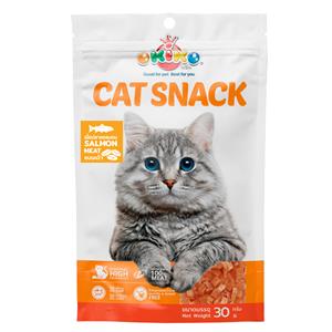 Okiko ขนมแมว รสแซลมอนปลาเนื้อขาวเต๋า