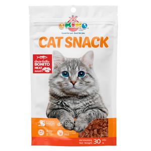 Okiko ขนมแมว รสไก่โบนิโตะเต๋า