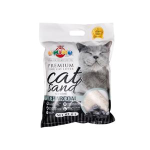 Okiko ทรายแมวเต้าหู้ กลิ่นชาโคล 6ลิตร