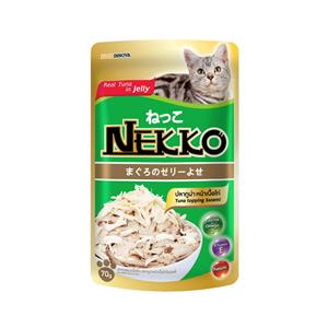 8859160400104 Nekko เพาซ์แมว รสทูน่าไก่ เจลลี่ 70ก. NEKKOเขียว-ทูน่าไก่70 g. 70 g. เน็กโกะ,เพาซ์แมว,เพาซ์,เพาช์,pounch,อาหารเปียก,ซอง,แมว,เพา,เพาช์แมว,เพาแมว,เพ้า,เพ้า,แน๊กโกะ,เจลลี่,เยลลี่,jelly