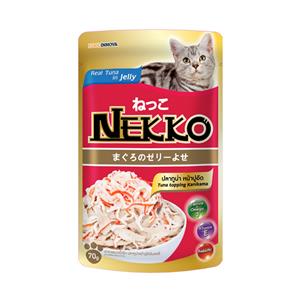 Nekko เพาซ์แมว รสทูน่าปูอัด เจลลี่ 70ก.