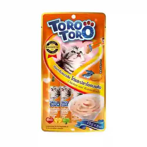 Toro แมวเลีย รสไก่และปลาโอ 60ก.