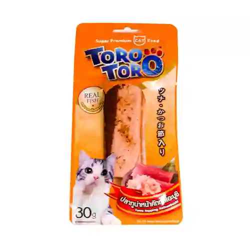 Toro Toro ขนมแมว ไก่ชิ้น รสทูน่าคัตทสึโอะ 30ก.