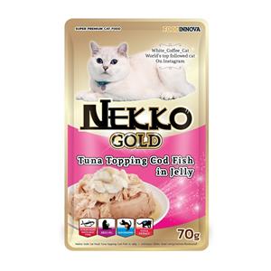 8859160402177 Nekko Gold เพาซ์แมว รสทูน่าปลาค๊อต เกรวี่ 70ก. NEKKO-Goldชมพู-ทูน่าปลาค๊อด70 g. 70 g. เน็กโกะ,โกลด์,แน็กโกะ,เพาซ์แมว,เพาซ์,เพาช์,pounch,อาหารเปียก,ซอง,แมว,เพา,เพาช์แมว,เพาแมว,เพ้า,เพ้า,เกรวี่,gravy,