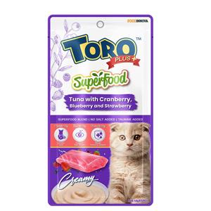 Toro Plus Superfood แมวเลีย รสทูน่าแครนเบอรี่