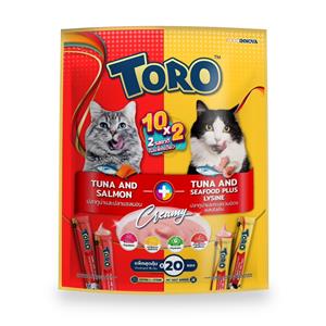 Toro แมวเลีย รสแซลมอนทะเล  20x15ก.