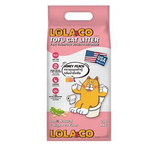 Lola&Co ทรายแมวเต้าหู้ กลิ่น Honey Peach