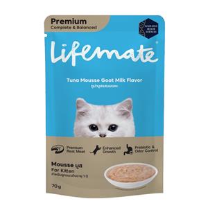 (โหล) 12x70ก. Lifemate เพาซ์แมว รสทูน่ามูสนมแพะ